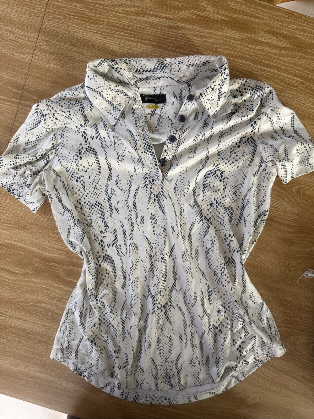 Greg Norman Snakeskin Print Golf Polo Shirt